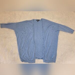 DKNY 100% TUSSAH SILK OPEN FRONT CARDIGAN